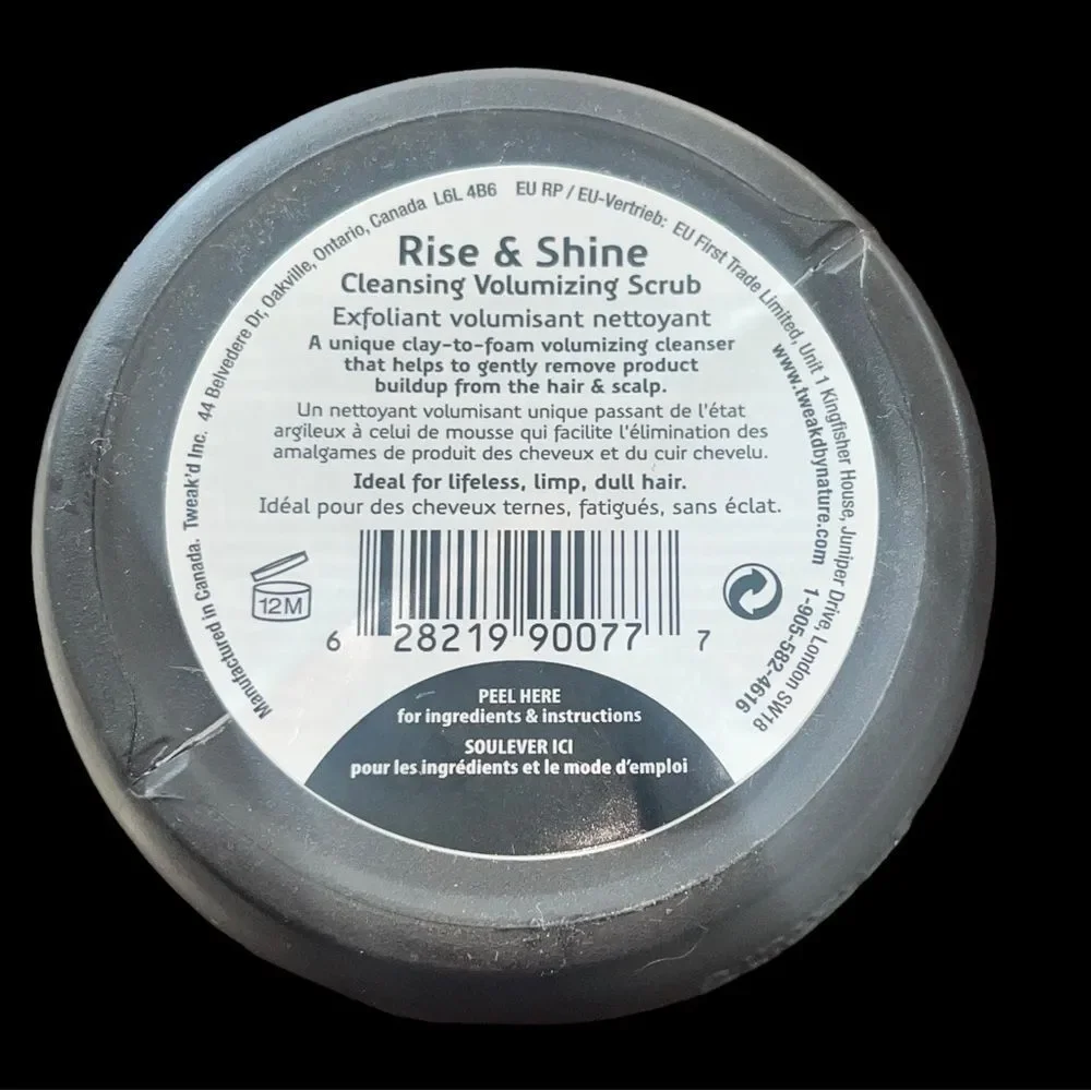 New and Sealed Tweak’d By Nature Rise & Shine Cleansing Volumizing Scrub